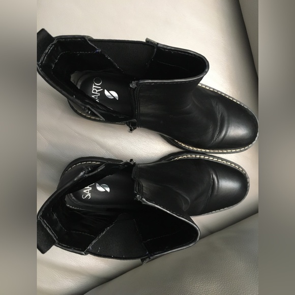 Franco Sarto A-Freda Black Leather Boots Sz 8M - Picture 7 of 7